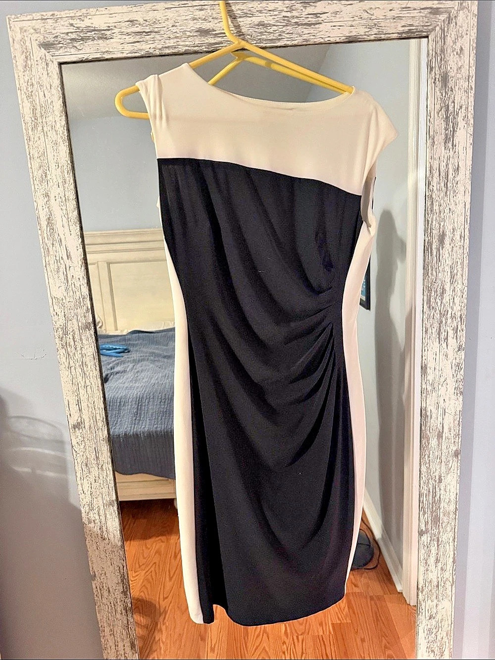 Lauren Ralph Lauren Color Block Midi Dress in Black & White Size 6